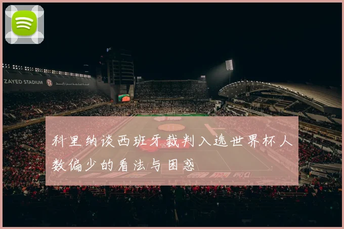 科里纳谈西班牙裁判入选世界杯人数偏少的看法与困惑